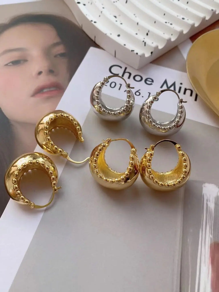 5Pairs Bohemia Handbag Hoop Earrings Retro Party Jewelry