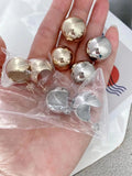 5Pairs Brass Geometric Hoop Earrings Irregular Thick C Shape Women Girls