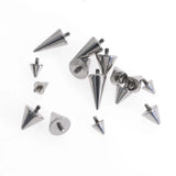 Titanium Internal Thread Cone Piercing 14G 16G Nose Ear Labret Earring Studs
