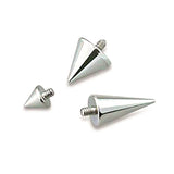 Titanium Internal Thread Cone Piercing 14G 16G Nose Ear Labret Earring Studs