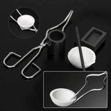 5Pc Torch Melting Kit Silver Crucible Tong Rod Graphite Ingot Mold Equipments
