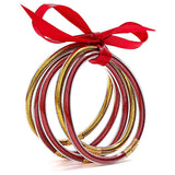 5Pc/set Glitter Jelly Bangle Set Plastic Boho Bracelet