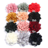 5Pcs 3.9" Artificial Flower Cloth DIY Hair Accessories Jewelry