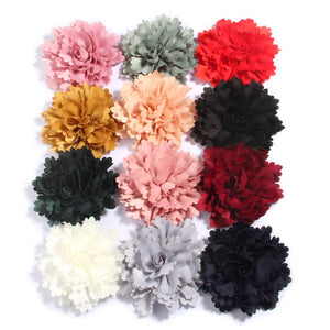 5Pcs 3.9" Artificial Flower Cloth DIY Hair Accessories Jewelry