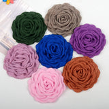 5Pcs Burnt Edge Rose Camellia Flower Heads DIY Hairpin Brooch