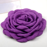 5Pcs Burnt Edge Rose Camellia Flower Heads DIY Hairpin Brooch