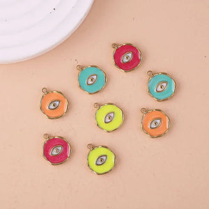 5Pcs 12*15mm Eye Charms for Jewelry Making Necklaces Pendants Earrings