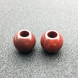 5Pcs 14mm Big Hole Stone Beads Natural Loose Beads Strand Jade Agate Rose Quartz