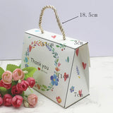5Pcs DIY Jewelry Package Box Marbling Handle Box Party Decoration