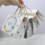 5Pcs DIY Jewelry Package Box Marbling Handle Box Party Decoration