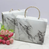 5Pcs DIY Jewelry Package Box Marbling Handle Box Party Decoration