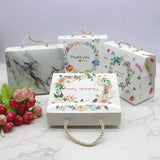 5Pcs DIY Jewelry Package Box Marbling Handle Box Party Decoration