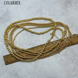 5Pcs 18K Plated Beads Necklace Choker for Winter