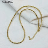5Pcs 18K Plated Beads Necklace Choker for Winter