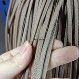 5Pcs*1Meter Grey Flat Leather Lace for DIY Craft
