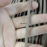 5Pcs*1Meter Grey Flat Leather Lace for DIY Craft