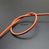 5Pcs 1M 4*3mm Orange Flat Leather Cord Jewelry Making Bracelet Materials