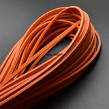 5Pcs 1M 4*3mm Orange Flat Leather Cord Jewelry Making Bracelet Materials