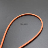 5Pcs 1M 4*3mm Orange Flat Leather Cord Jewelry Making Bracelet Materials
