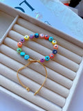 5Pcs Bohemia Evil Eyes Braided Bracelet Rainbow Glaze Lucky Macrame Bracelets