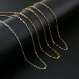 5Pcs 20in 2x3MM Rose Plated Stainless Steel Necklace Chain DIY Supplies