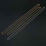 5Pcs 20in 2x3MM Rose Plated Stainless Steel Necklace Chain DIY Supplies