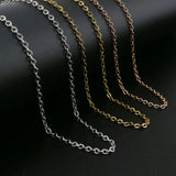 5Pcs 20in 2x3MM Rose Plated Stainless Steel Necklace Chain DIY Supplies