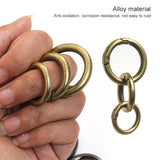 5Pcs Metal Spring Buckles Carabiner Hooks Handbag Clasp Stainless Steel Keyring