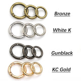 5Pcs Metal Spring Buckles Carabiner Hooks Handbag Clasp Stainless Steel Keyring