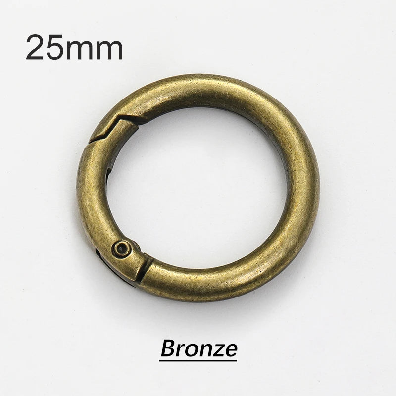 5Pcs Metal Spring Buckles Carabiner Hooks Handbag Clasp Stainless Steel Keyring