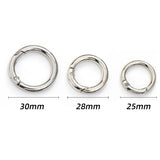5Pcs Metal Spring Buckles Carabiner Hooks Handbag Clasp Stainless Steel Keyring