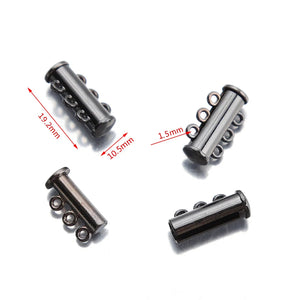 5Pcs 3-Ring 1.5mm Hole Magnetic Clasps for DIY Jewelry Making