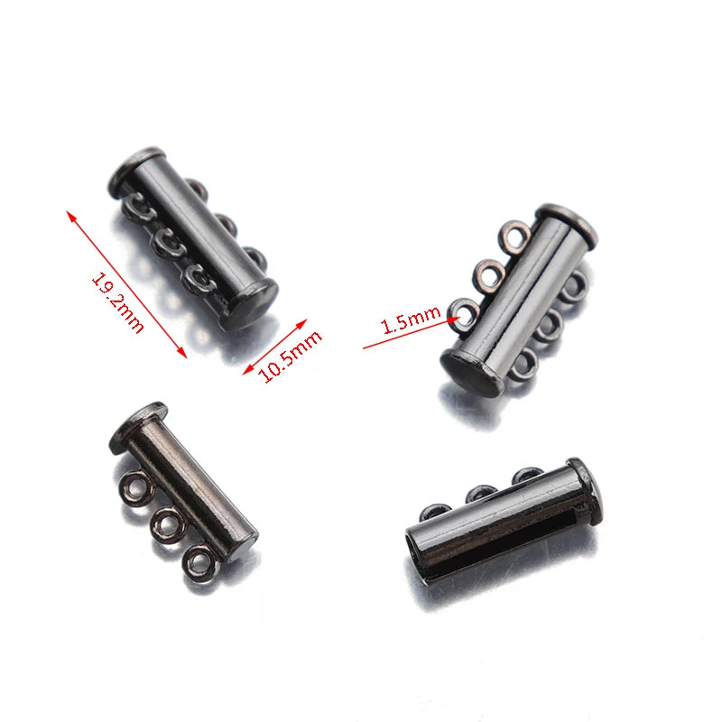 5Pcs 3-Ring 1.5mm Hole Magnetic Clasps for DIY Jewelry Making