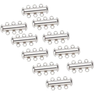 5Pcs 3-Ring 1.5mm Hole Magnetic Clasps for DIY Jewelry Making