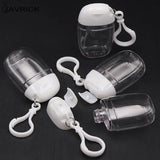 5Pcs 30ml Empty Hand Sanitizer Travel Holder Keychain Bottles