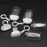 5Pcs 30ml Empty Hand Sanitizer Travel Holder Keychain Bottles