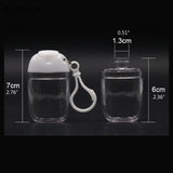 5Pcs 30ml Empty Hand Sanitizer Travel Holder Keychain Bottles