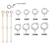 5Pcs Stainless Steel Spring Ring Round Clasps Open Ring