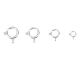 5Pcs Stainless Steel Spring Ring Round Clasps Open Ring