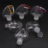 5Pcs 50ml Portable Heart Alcohol Spray Bottle Hand Sanitizer Travel Keychain