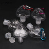 5Pcs 50ml Portable Heart Alcohol Spray Bottle Hand Sanitizer Travel Keychain