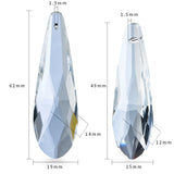 5Pcs 50mm 63mm Glass Teardrop Charms Crystal Pendants Sun Catcher Chandelier