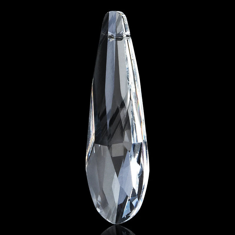 5Pcs 50mm 63mm Glass Teardrop Charms Crystal Pendants Sun Catcher Chandelier
