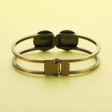 5Pcs 6MM Double Round Disc DIY Blank Bracelet Bangle