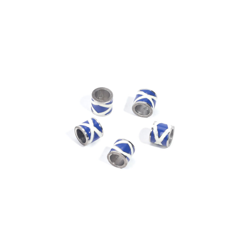 5Pcs Colorful Flag Bead Stainless Steel Ball for DIY Jewelry
