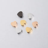 5Pcs 8mm Rose Plated Heart Spacer Beads for DIY Jewelry