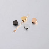 5Pcs 8mm Rose Plated Heart Spacer Beads for DIY Jewelry