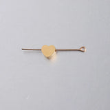 5Pcs 8mm Rose Plated Heart Spacer Beads for DIY Jewelry