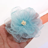 5Pcs Chiffon Fabric Flowers Wedding Dress Hats Decoration DIY Accessories