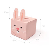 5Pcs 9x9x9cm Square Pink Animal Candy Box
